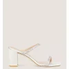 Stuart Weitzman ROYALE PEARL 75 BLOCK SLIDE