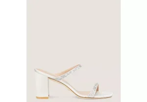 Stuart Weitzman ROYALE PEARL 75 BLOCK SLIDE