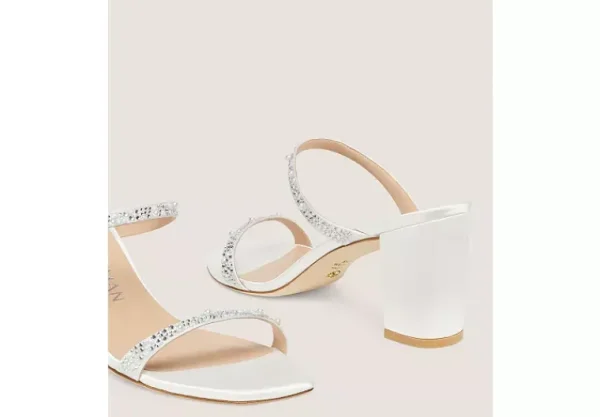 Stuart Weitzman ROYALE PEARL 75 BLOCK SLIDE