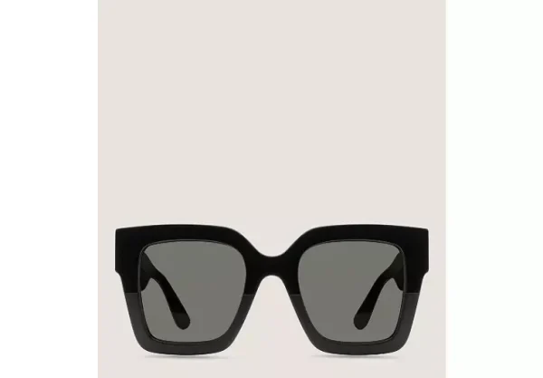 Stuart Weitzman TWO-TONE OVERSIZED SQUARE SUNGLASSES