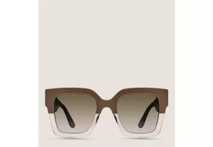 Stuart Weitzman TWO-TONE OVERSIZED SQUARE SUNGLASSES