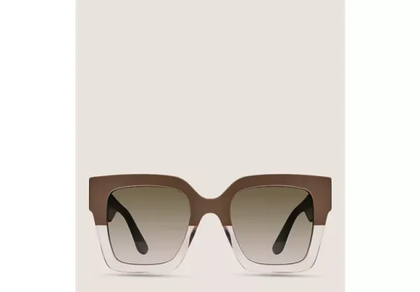 Stuart Weitzman TWO-TONE OVERSIZED SQUARE SUNGLASSES