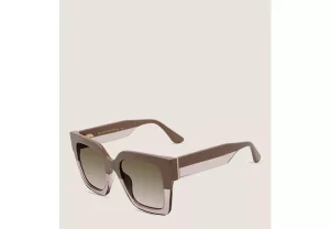 Stuart Weitzman TWO-TONE OVERSIZED SQUARE SUNGLASSES