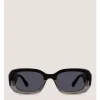 Stuart Weitzman TWO-TONE RECTANGULAR SUNGLASSES