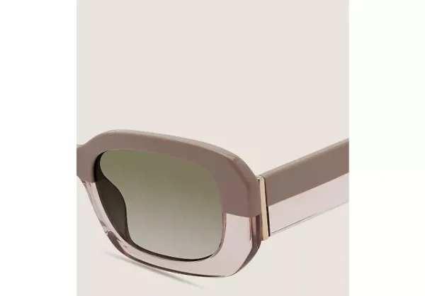 Stuart Weitzman TWO-TONE RECTANGULAR SUNGLASSES